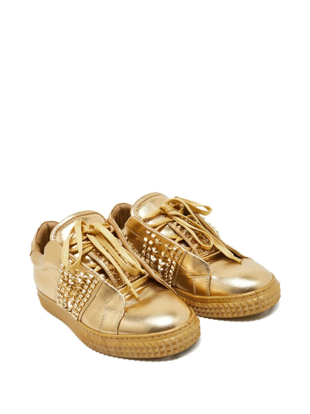 Philipp Plein Leren sneakers met studs - Geel