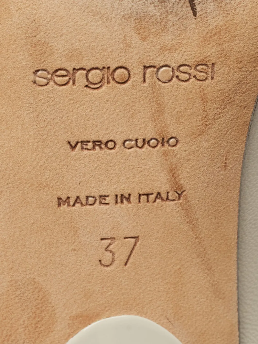 SERGIO ROSSI VINTAGE Pre-owned 85mm Twenty Pumps In Neutral