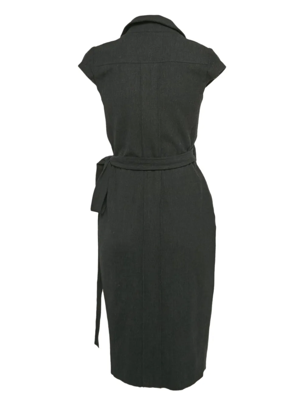 Diane Von Furstenberg Vintage Midi-wikkeljurk - Zwart
