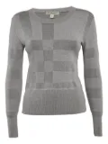 Burberry Pre-Owned check-pattern knit sweater - Grey