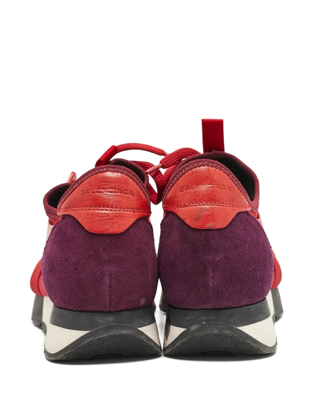 Balenciaga Pre-Owned Race Runner low-top leren sneakers met mesh - Rood