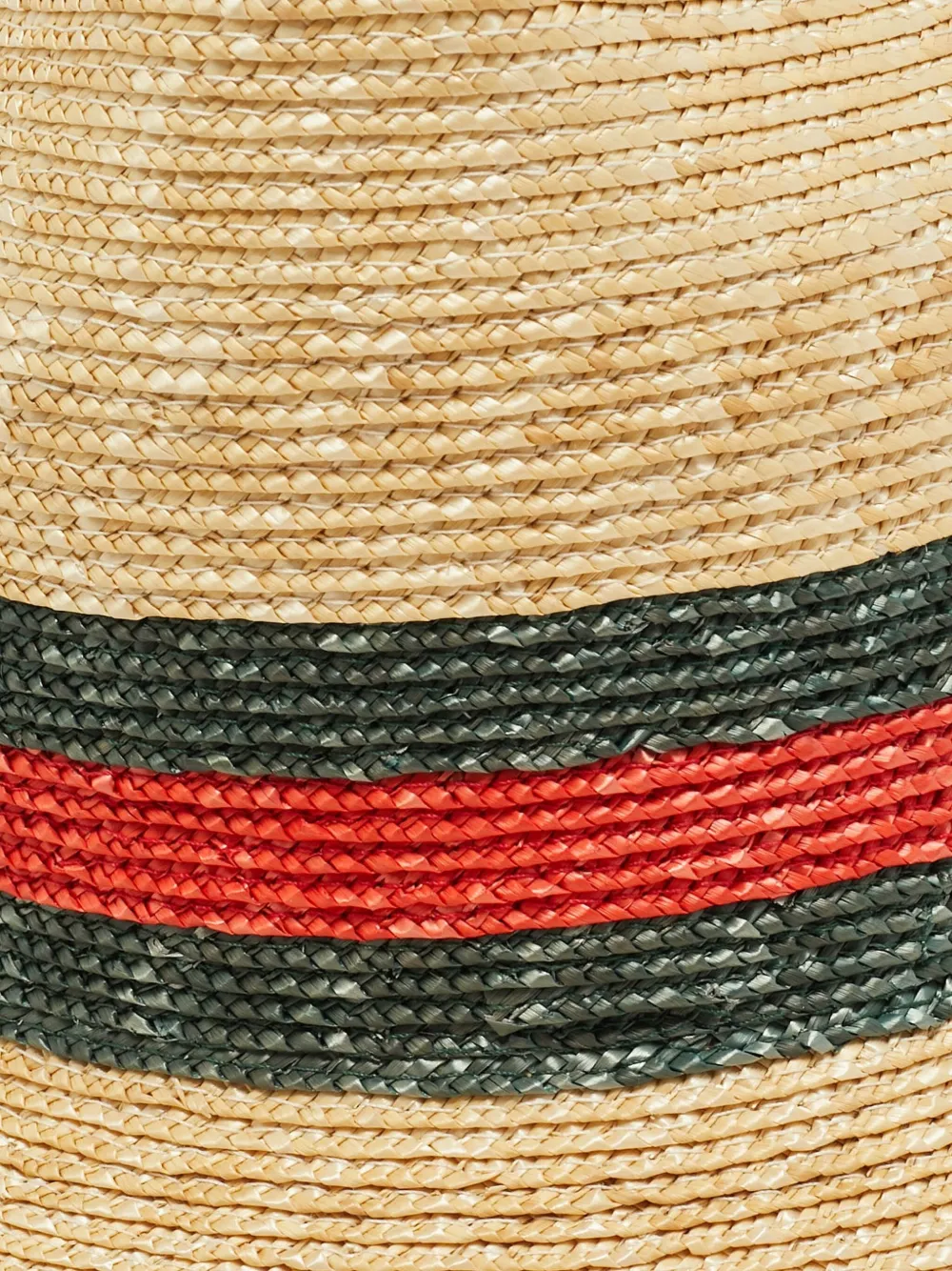 Pre-owned Gucci Straw Web Fedora Hat In Neutral