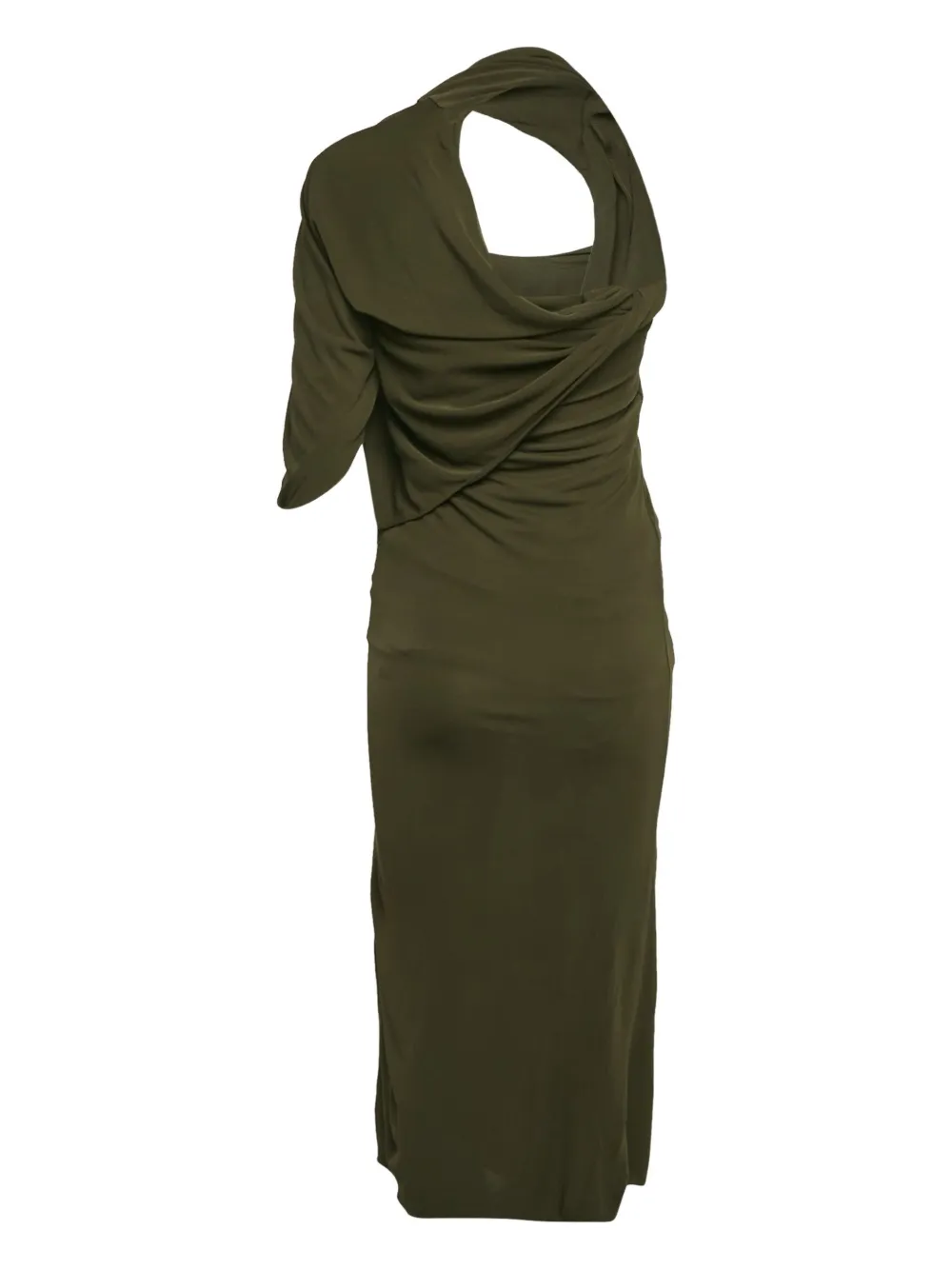 Saint Laurent Pre-Owned Asymmetrische gedrapeerde jurk - Groen