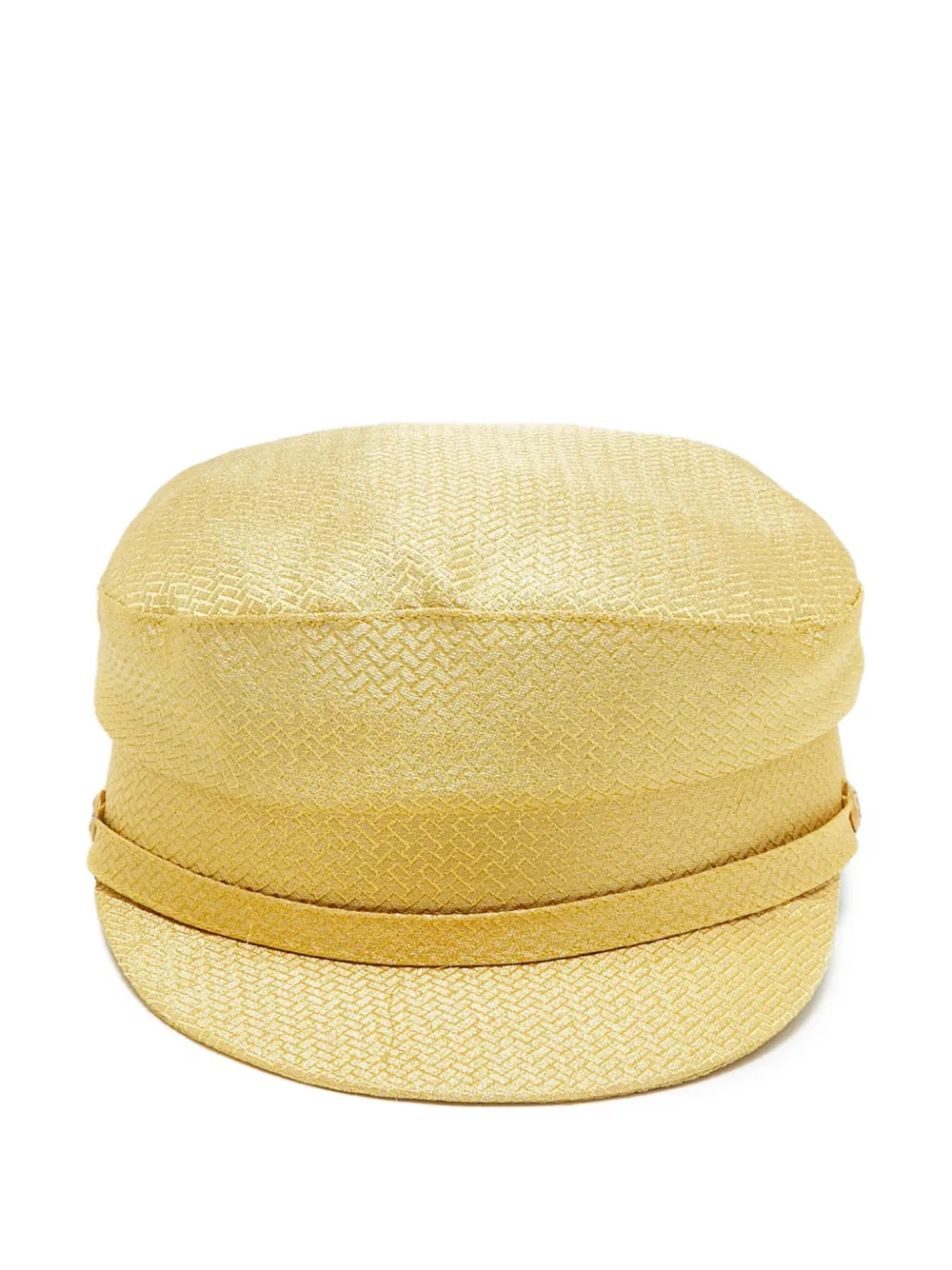 Pre-owned Manokhi Brocade Fisherman Hat In Gold