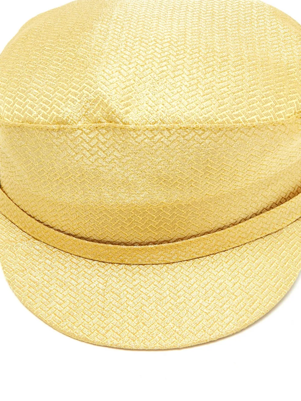 Pre-owned Manokhi Brocade Fisherman Hat In Gold
