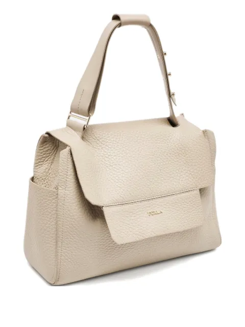 Furla leather flap tote bag