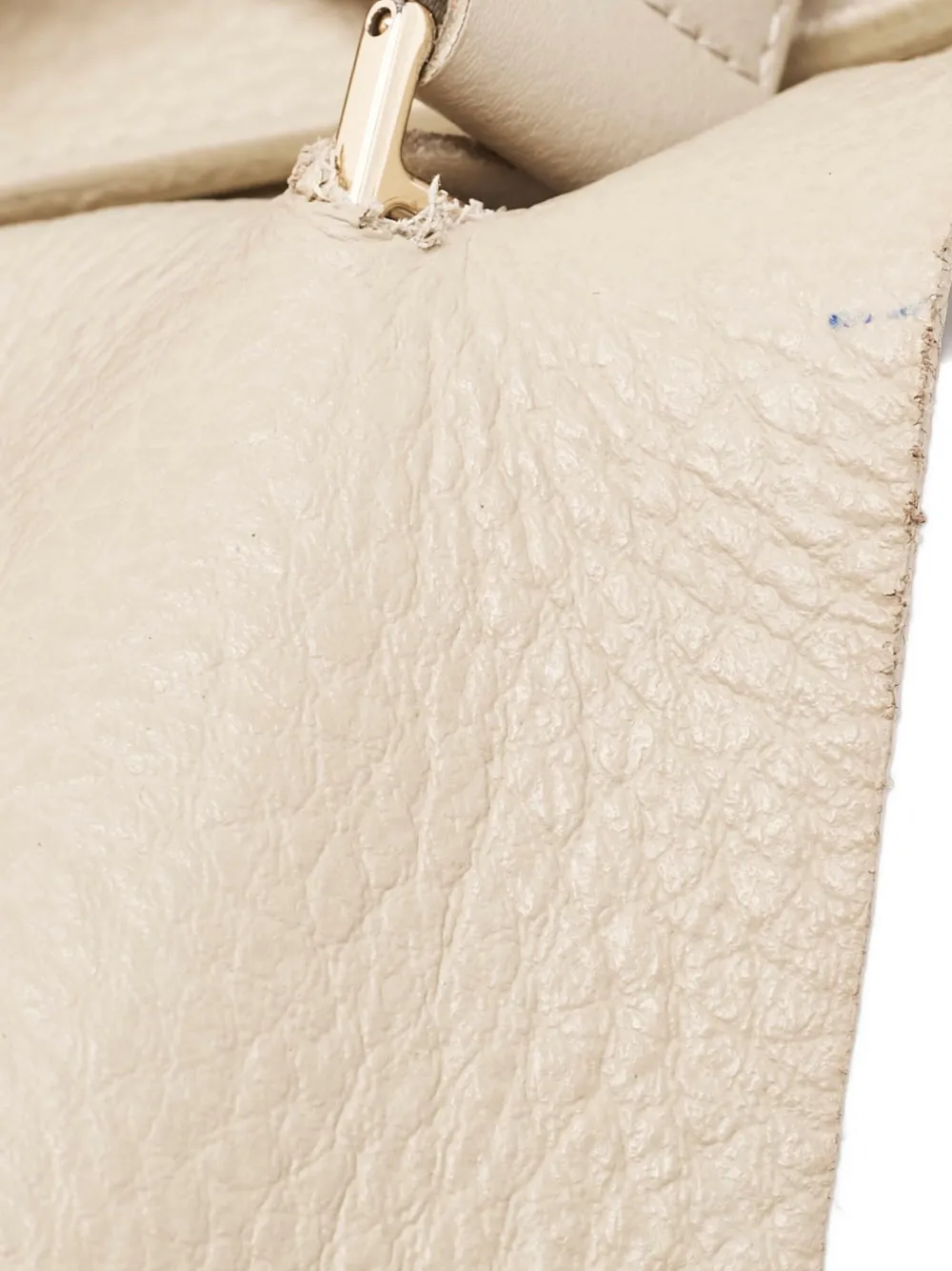 Pre-owned Furla Leather Flap Tote Bag In Neutral