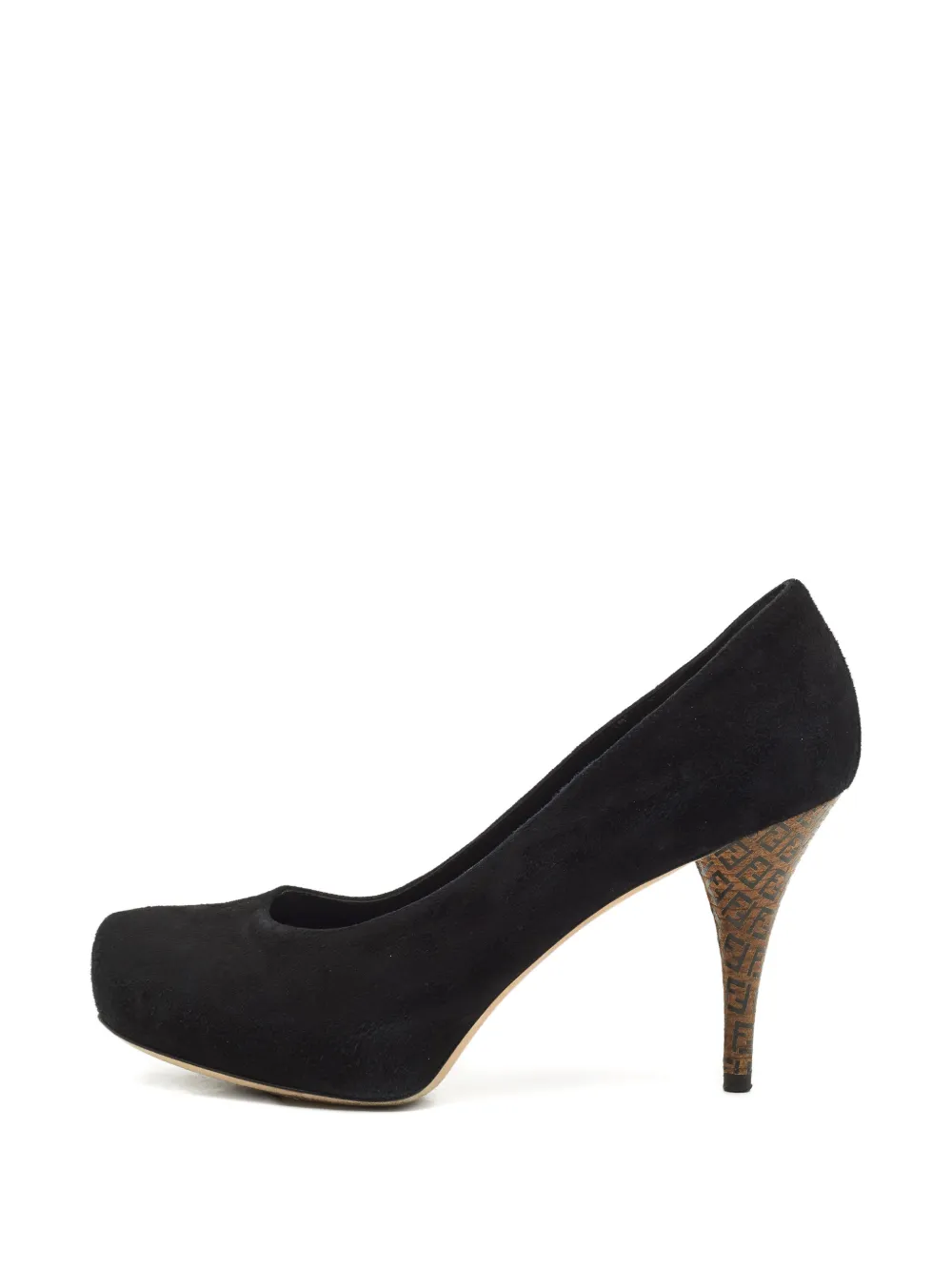 Fendi Pre-Owned 95mm suede pumps - Black