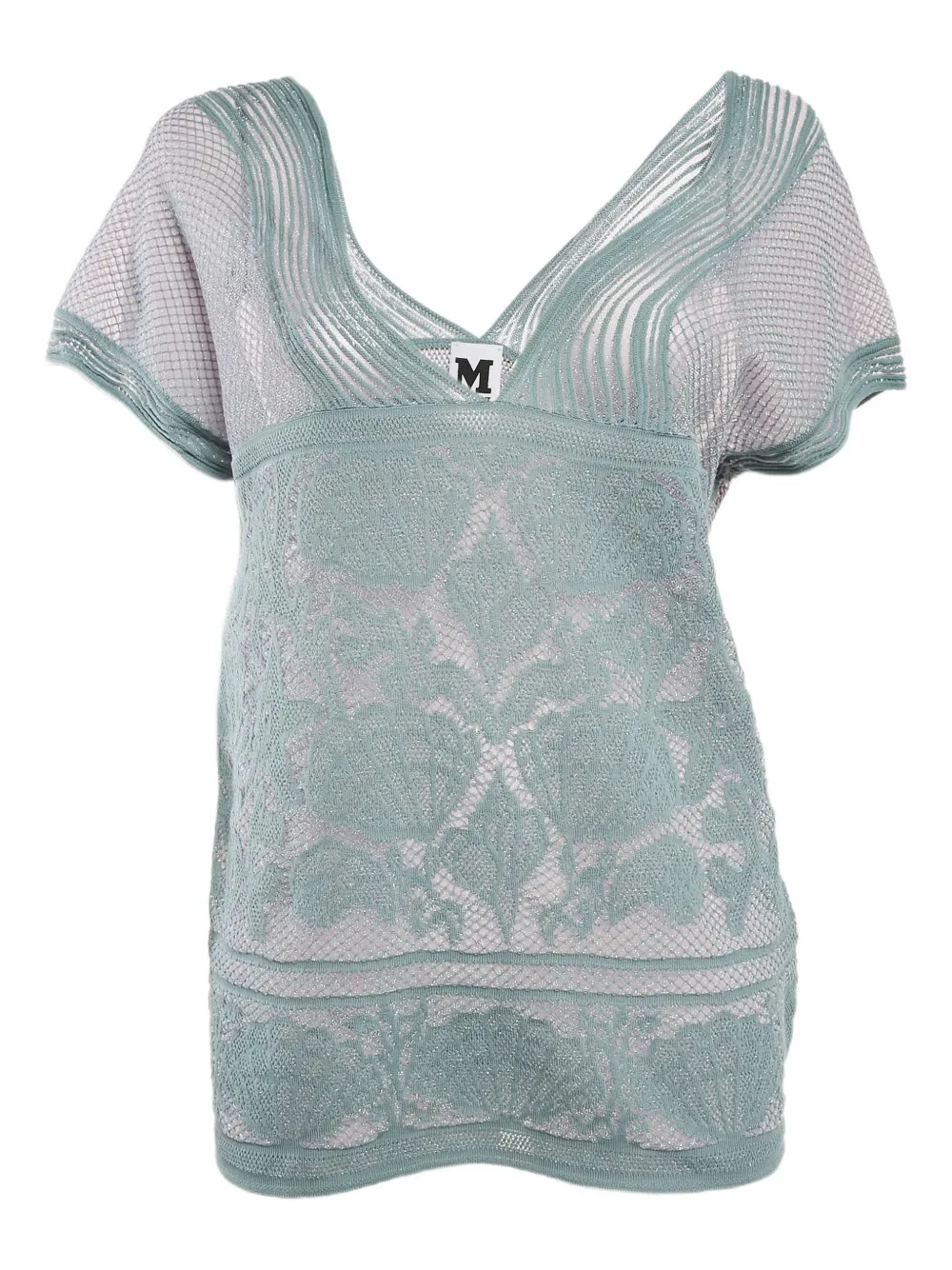 Missoni Pre-Owned シェルパターン ニットトップ - ブルー Missoni Pre-Owned シェルパターン ニットトップ - ブルー