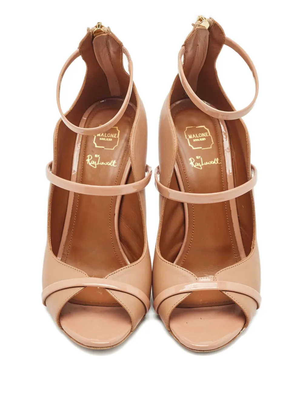 Pre-owned Malone Souliers 100mm Mika Pumps In Neutral