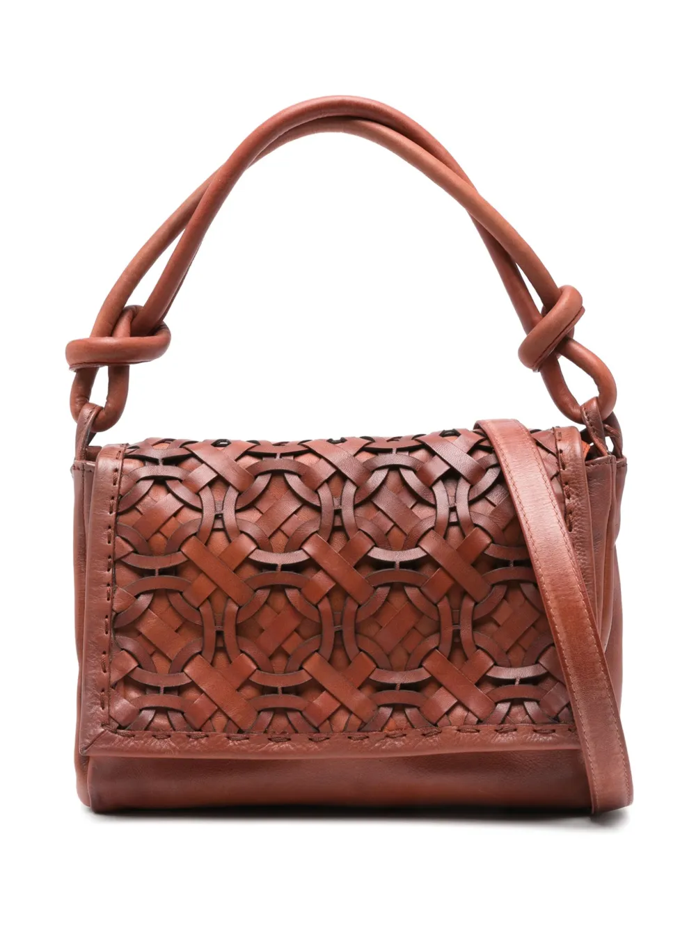 knotted woven tote bag