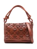 Reptile's House knotted woven tote bag - Orange