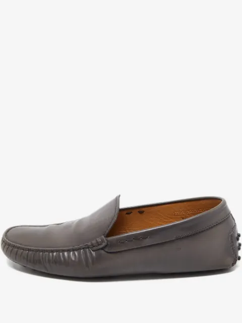 Tod's Vintage Pebble-leather detail loafers
