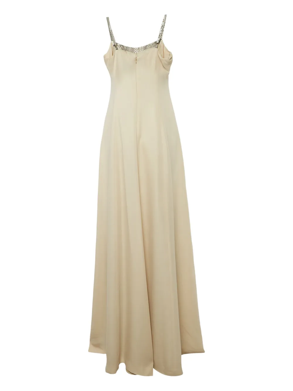 Roberto Cavalli Vintage Crêpe jurk met pythonprint - Beige