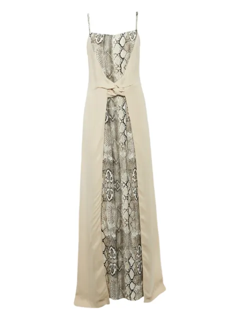 Roberto Cavalli Vintage python-print crepe dress