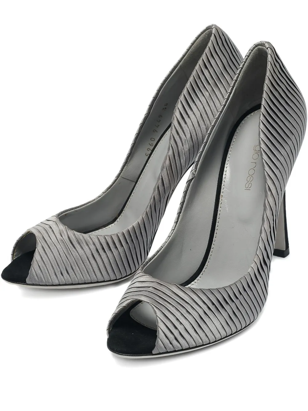 Sergio Rossi Vintage Pre-owned Peeptoe-Pumps 110mm - Grau
