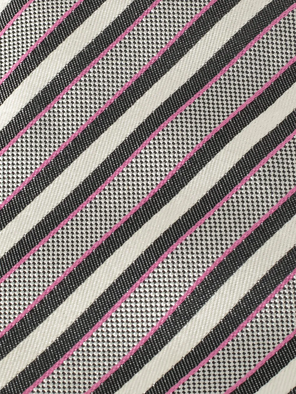 Pre-owned Hugo Boss Striped Silk Tie In Neutral