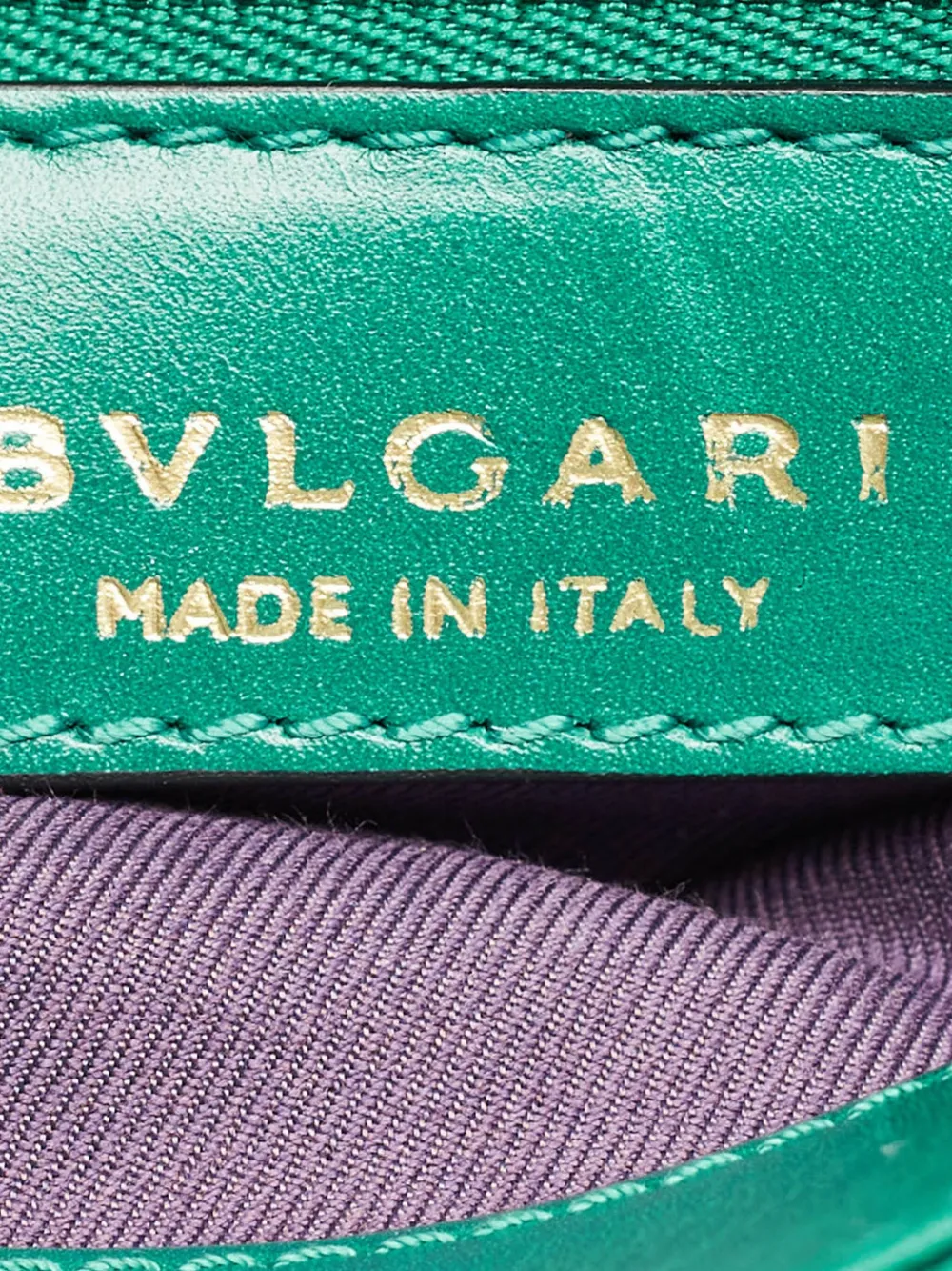 Pre-owned Bvlgari Serpent-fastening Leather Shoulder Bag In Green