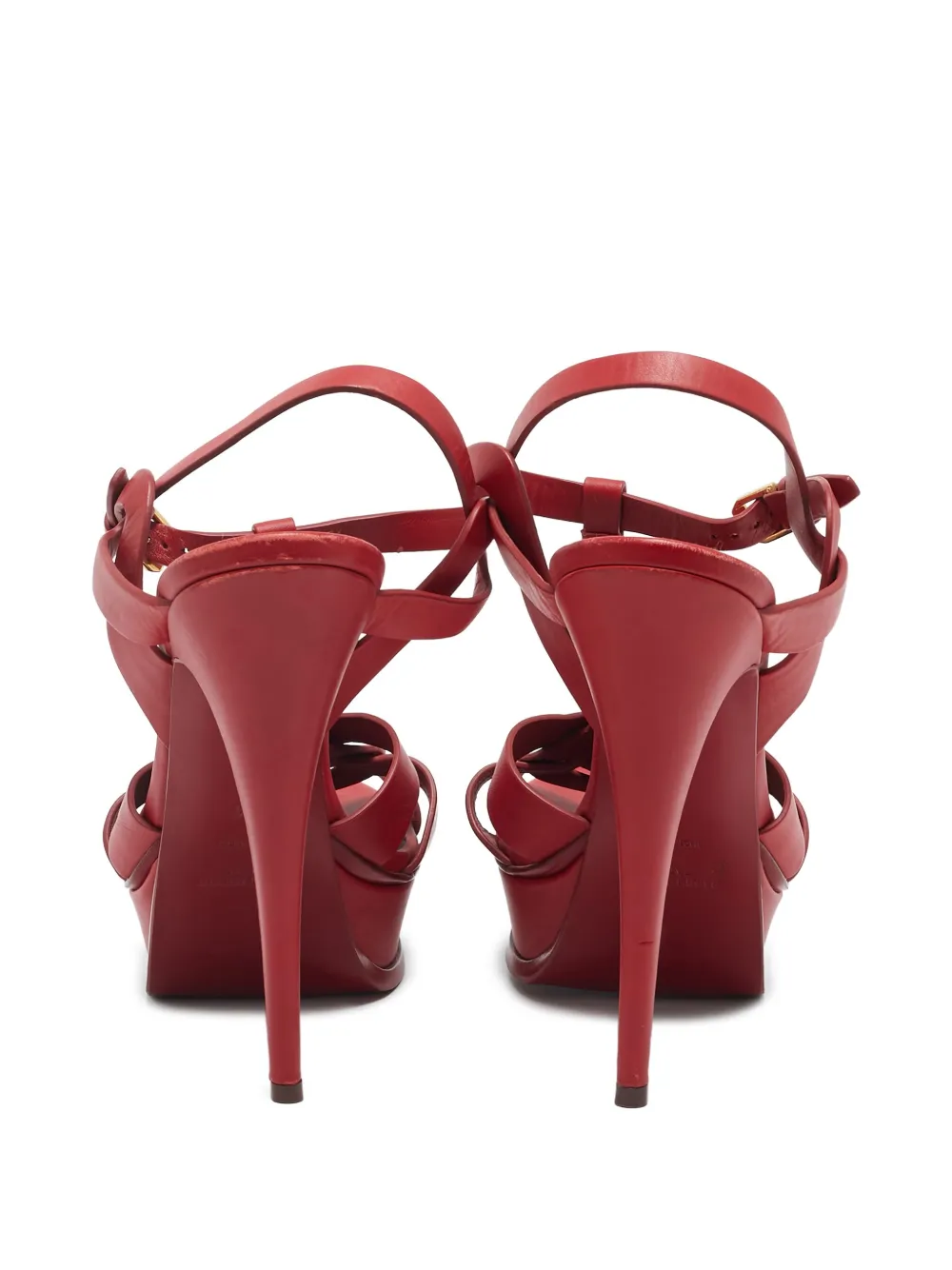 Saint Laurent Pre-Owned 120 mm Tribute sandalen met plateauzool - Rood