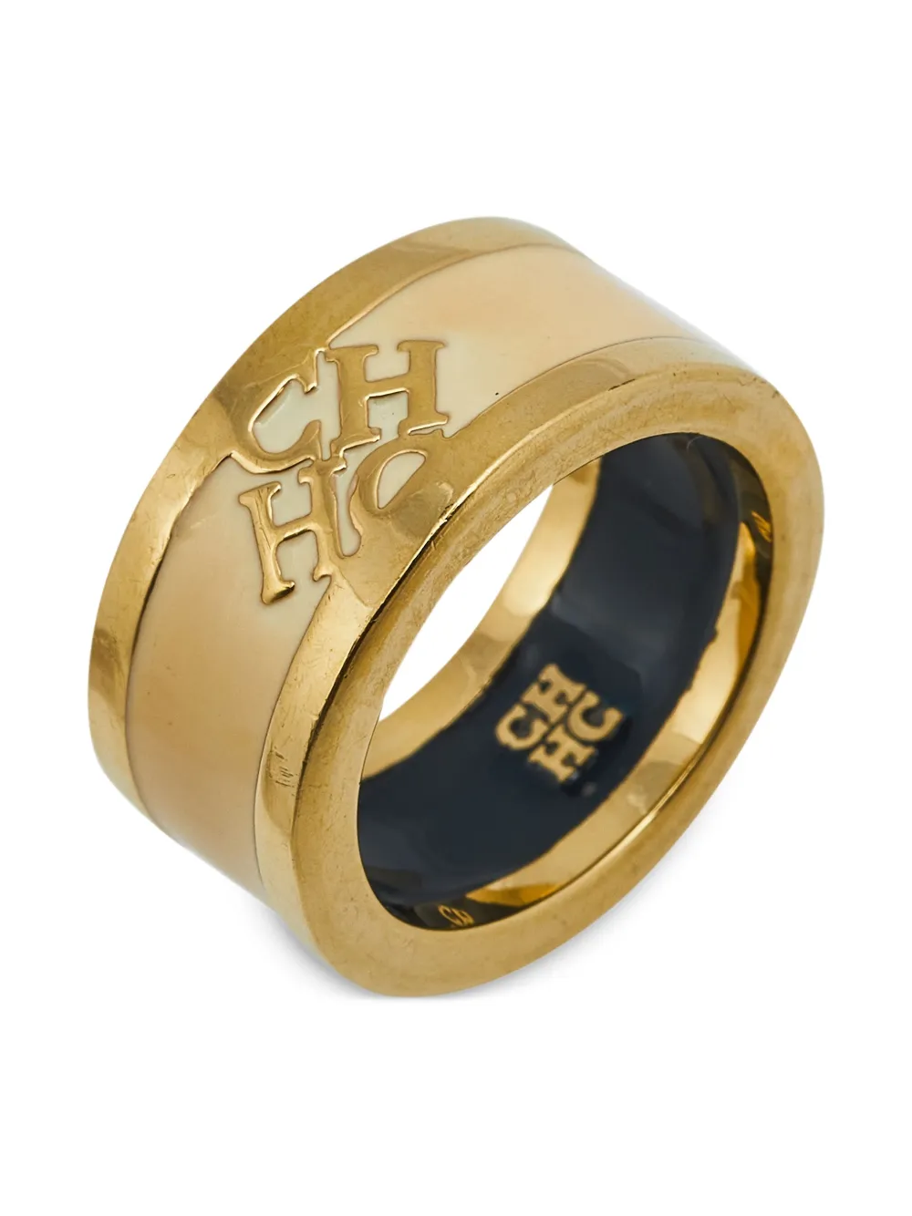 Carolina Herrera Vintage 2024 gold enamel ring | Gold | Image 1