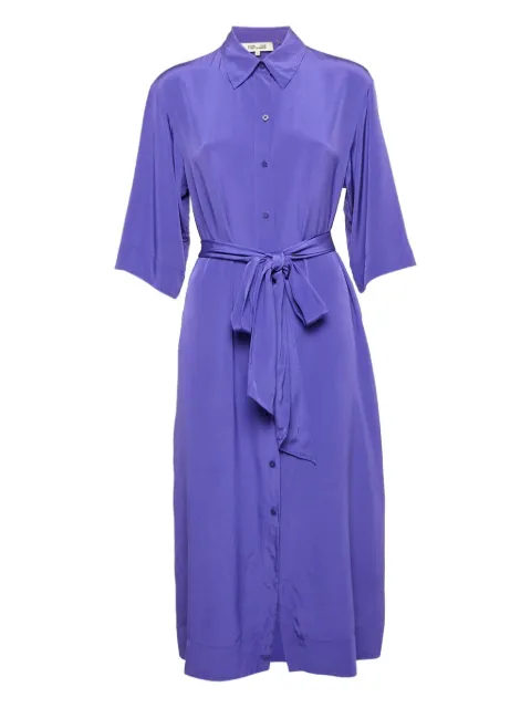 Diane Von Furstenberg Vintage pre-owned silk belted shirt dress