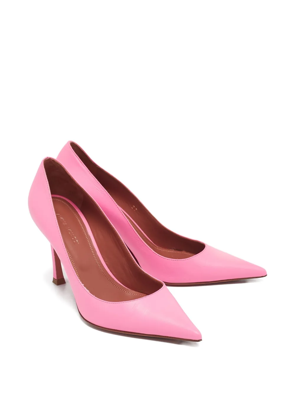 Amina Muaddi 90 mm pumps met puntige neus - Roze