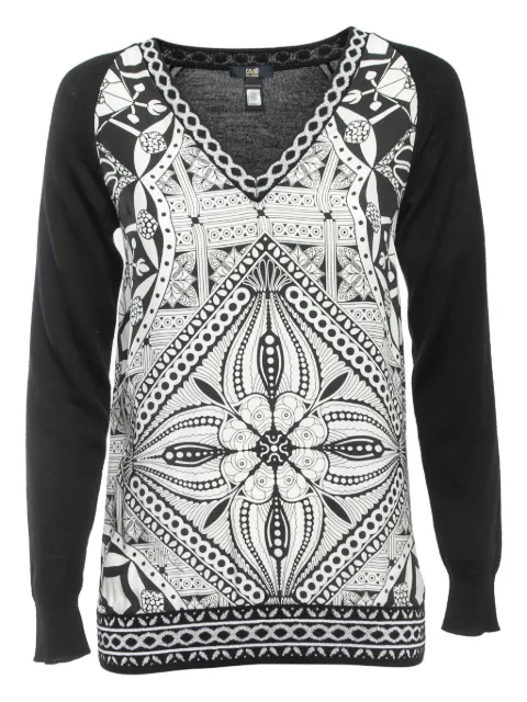 Roberto Cavalli Vintage geometric-pattern V-neck T-shirt