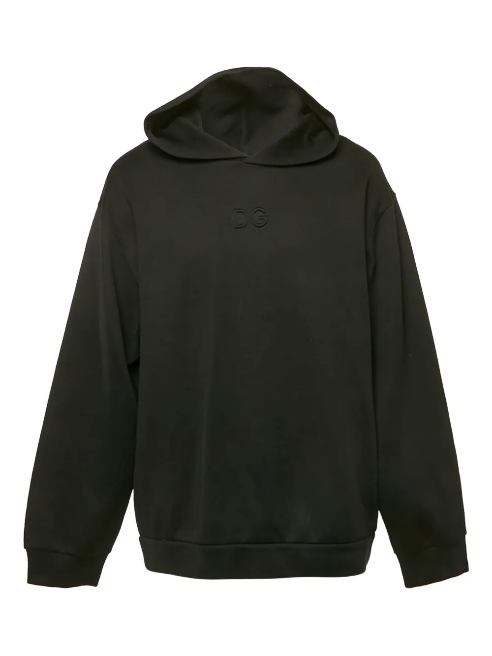 Dolce & Gabbana Pre-Owned embossed-logo cotton hoodie | Black | Image 1