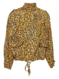 Moschino Pre-Owned leopard-print high-collar shirt - Brown