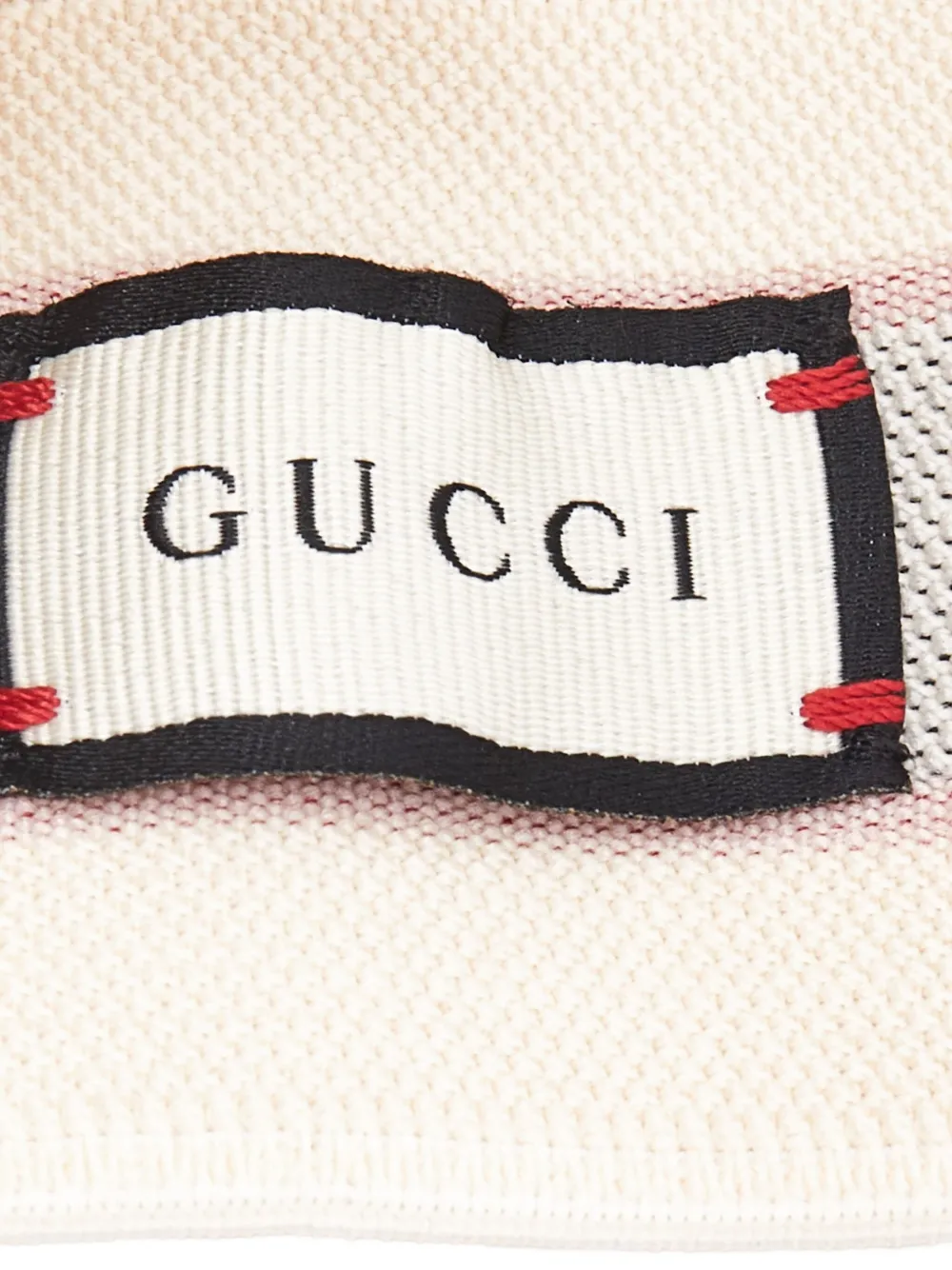 Pre-owned Gucci Logo Stripe Headband Set In Neutral