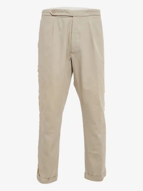 Palm Angels gabardine stripe-detail trousers