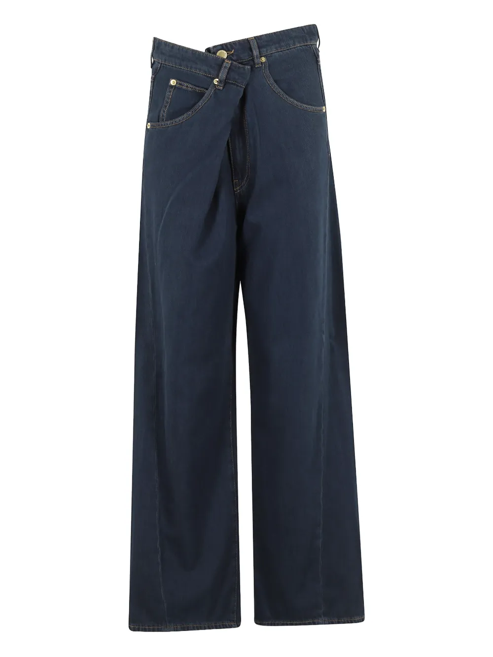 DARKPARK Ines fold-over wide-leg jeans Blauw