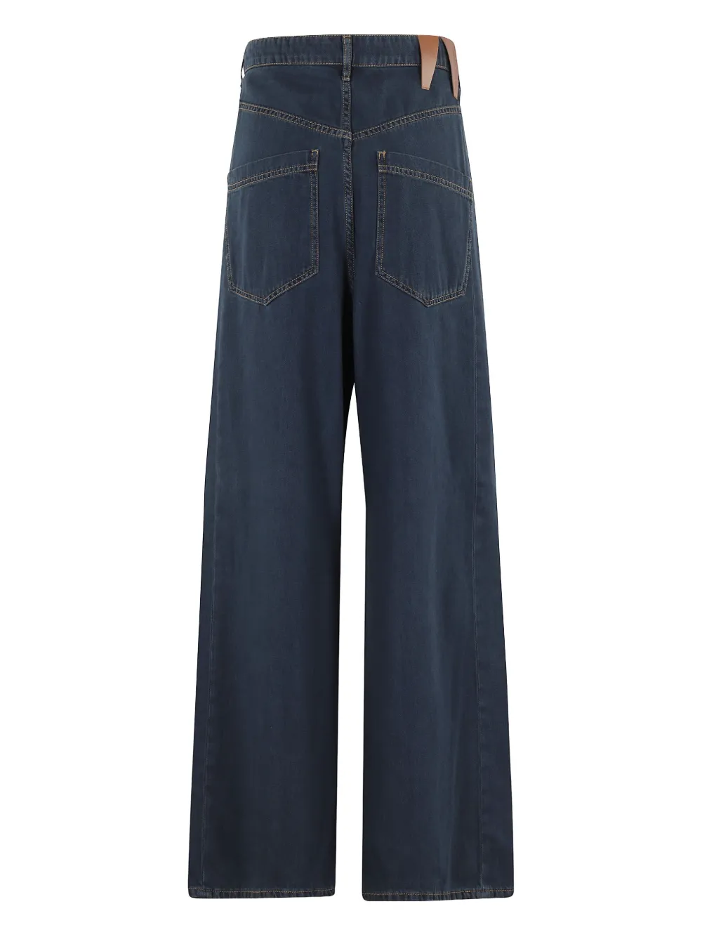DARKPARK Ines fold-over wide-leg jeans Blauw