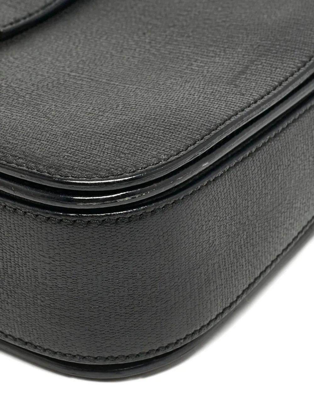 Pre-owned Saint Laurent Chyc Y-motif Flap Bag In Black