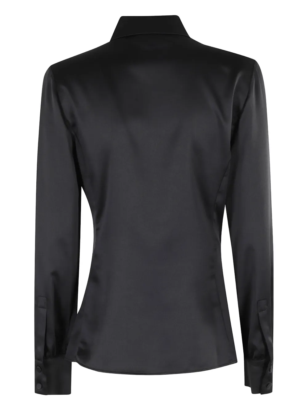 Emporio Armani satin wrap blouse - Zwart