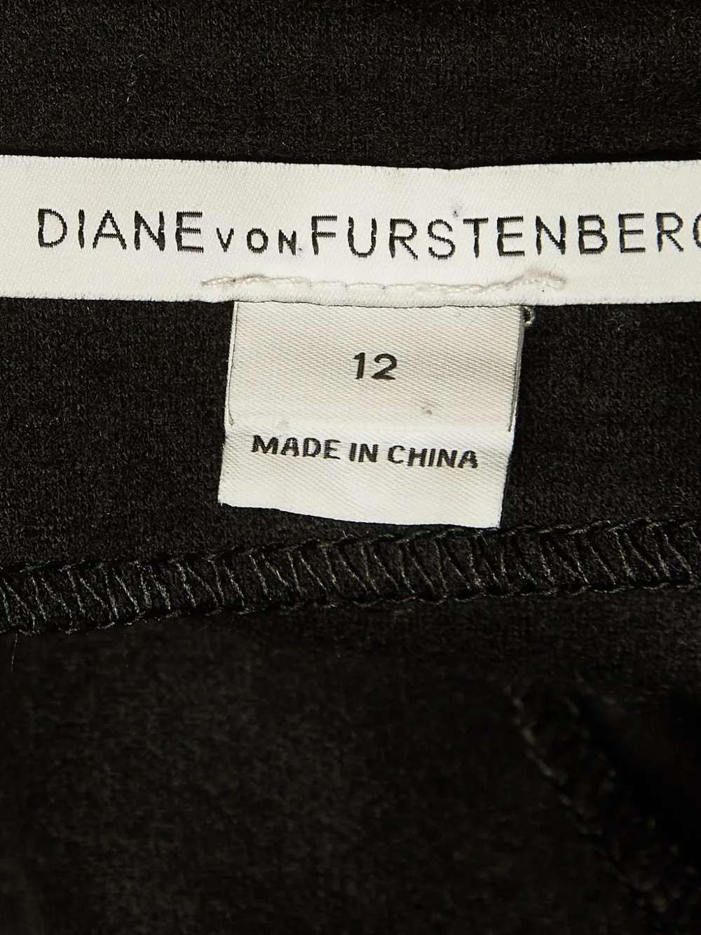 Pre-owned Diane Von Furstenberg Vintage Wool Skirt In Black