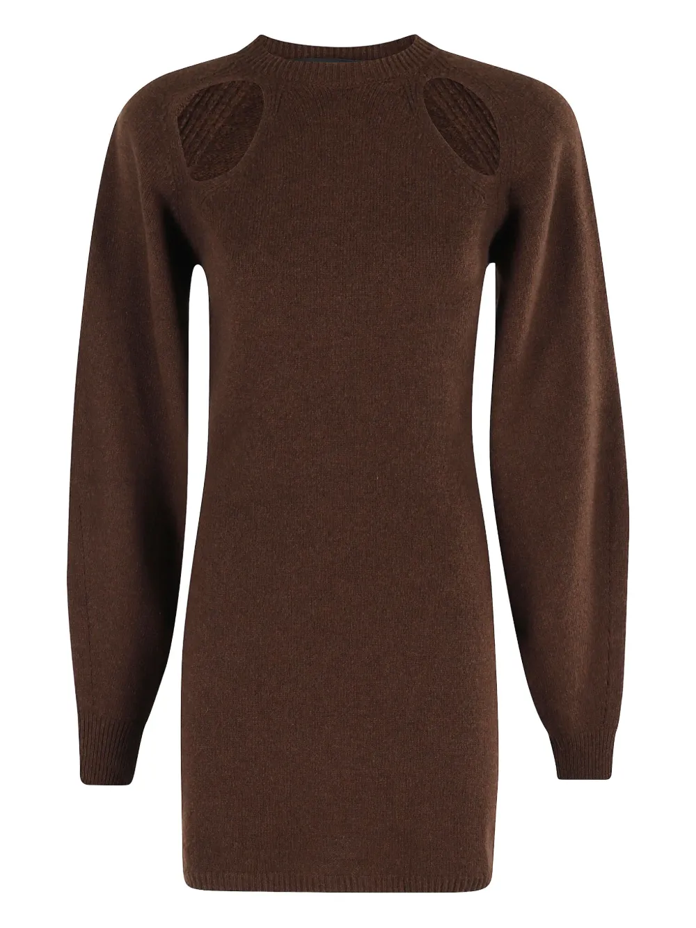 Federica Tosi cut-out balloon-sleeve mini dress Bruin