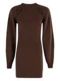 Federica Tosi cut-out balloon-sleeve mini dress - Brown
