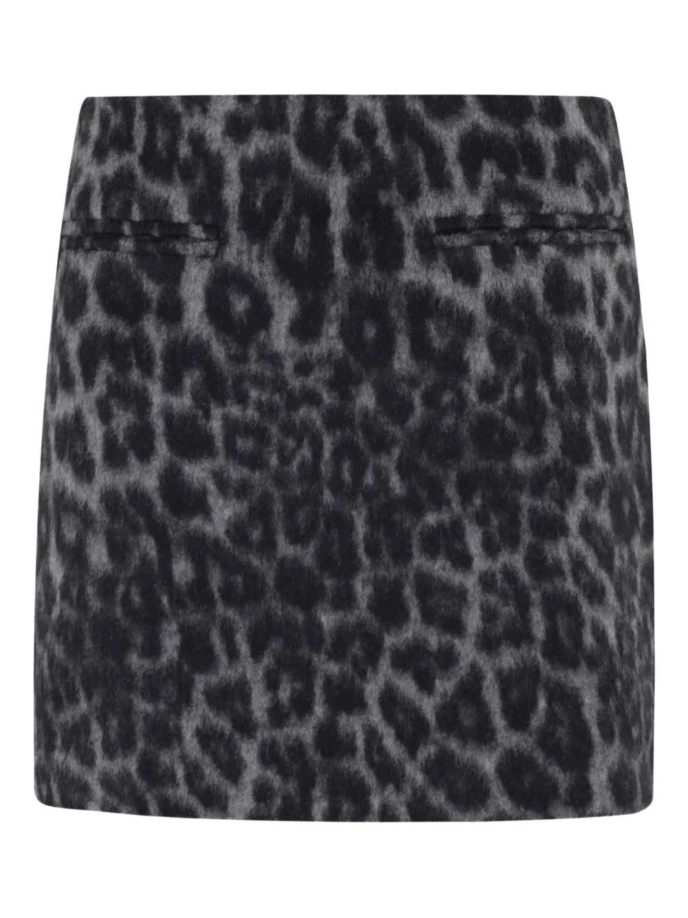 Federica Tosi leopard-print pocket mini skirt Zwart