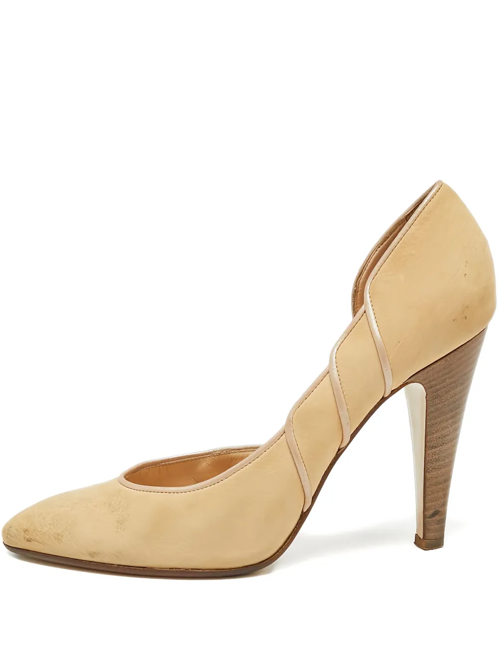 Bally Vintage 2023 pointed-toe nubuck pumps | Neutrals | Image 1