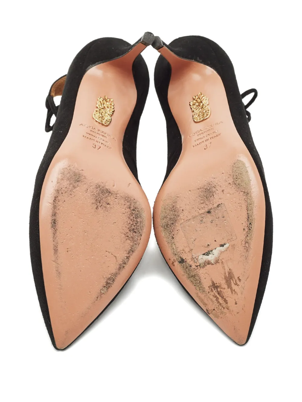 AQUAZZURA Pre-owned 2024 Lace-detail Pumps In Black