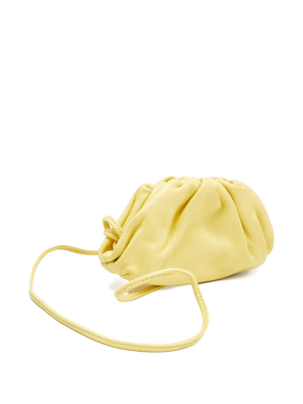Pre-owned Bottega Veneta Extra Mini The Pouch Shoulder Bag In Yellow