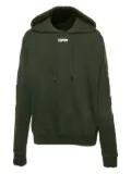 Off-White Pre-Owned cotton print hoodie - Green