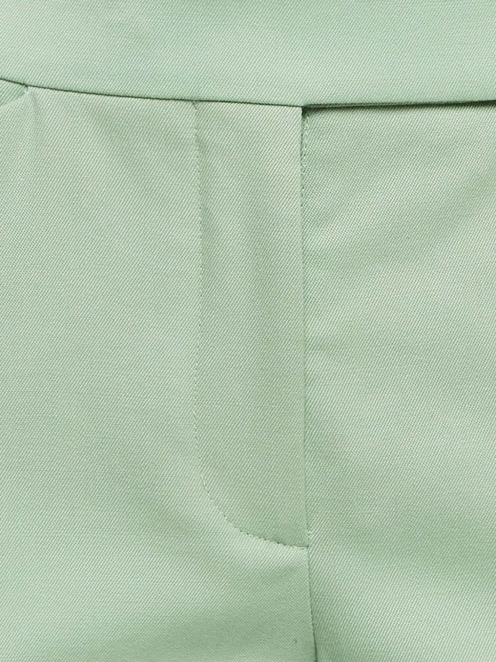 Pre-owned Attico Side-split Wool Trousers In Green