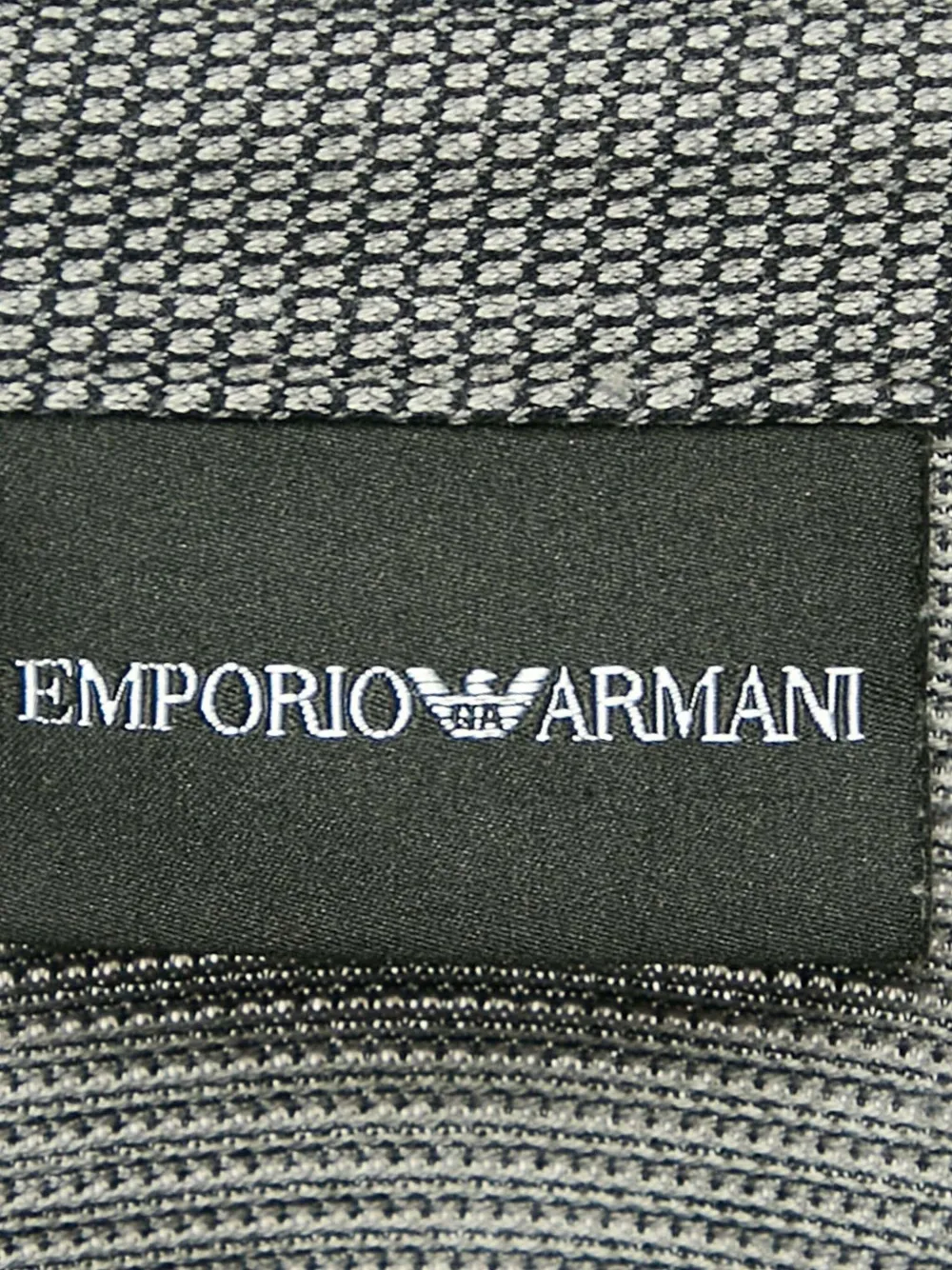Pre-owned Emporio Armani Buttoned Placket-knit Polo Shirt In Gray