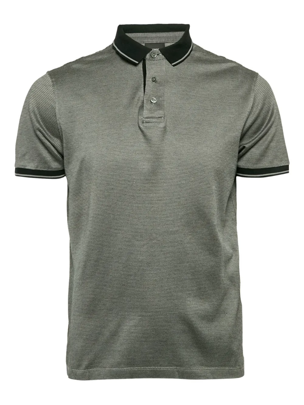 Emporio Armani Pre-Owned buttoned placket-knit polo shirt | Grey | Image 1