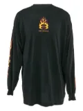 Balenciaga Pre-Owned flame-print longsleeved T-shirt - Black