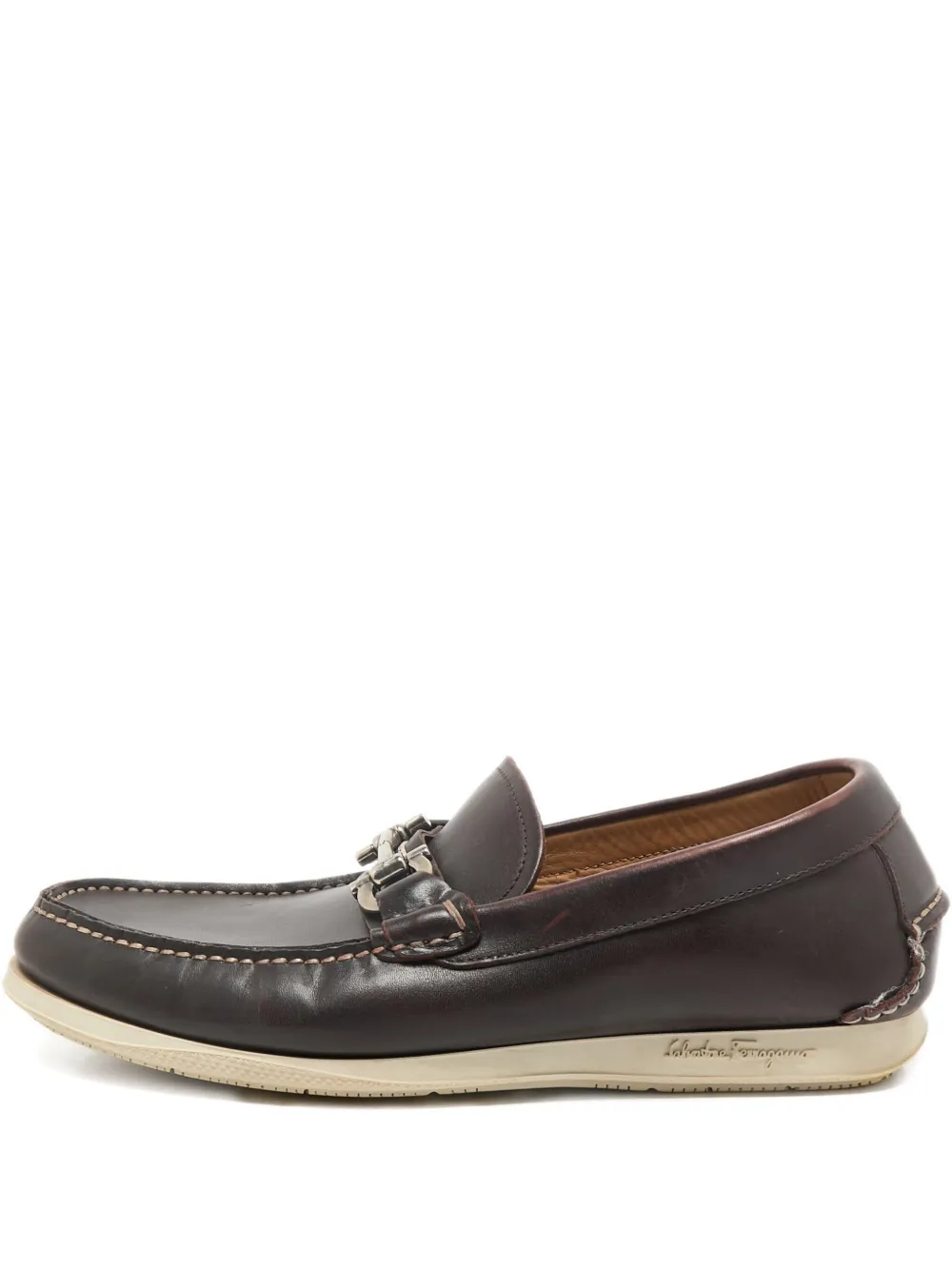 Ferragamo Pre-Owned loafers i läder | brun | Image 1