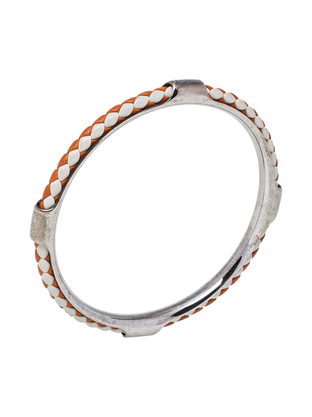 Pre-owned Tod's Vintage Metal Bangle Bracelet In Silver