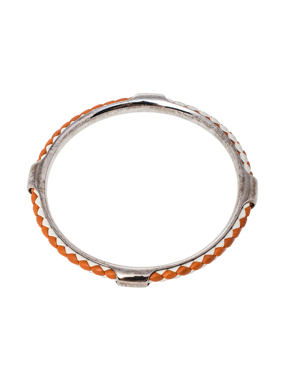 Pre-owned Tod's Vintage Metal Bangle Bracelet In Silver